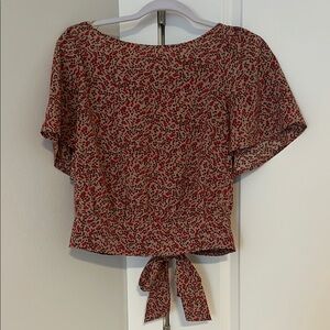 Floral Red Women's Top